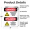 Signmission Hazardous Waste Storage Area Bilingual Danger Sign, Vinyl Decal, 7in W x 10in L, 2PK OS-2PACK-DS-D-710-VS-1321 - alternate 2